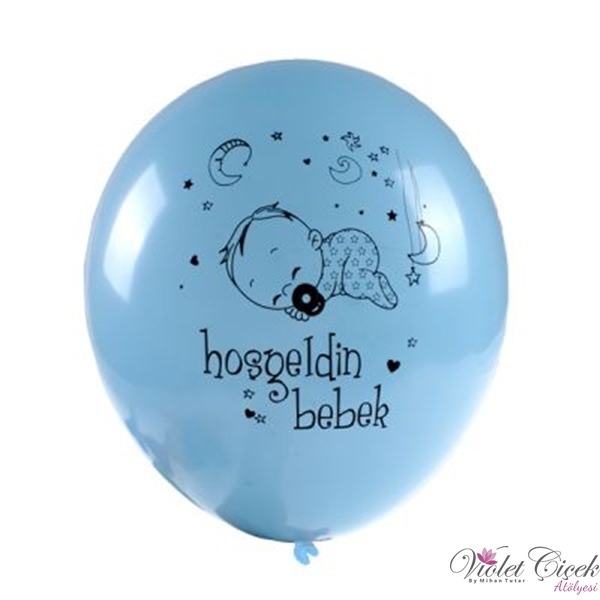 Mavi Hoşgeldin Bebek balonu